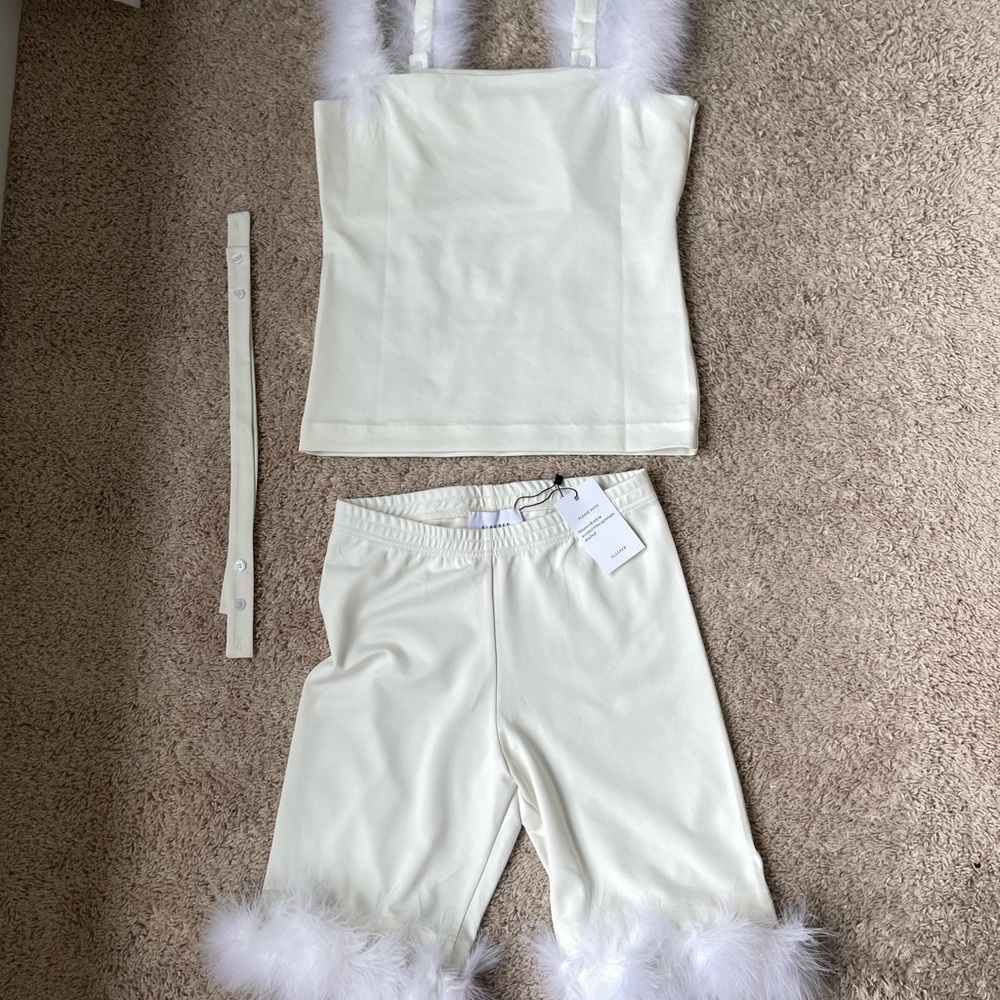 SLEEPER The Weekend Chic Set with Shorts in White (New)